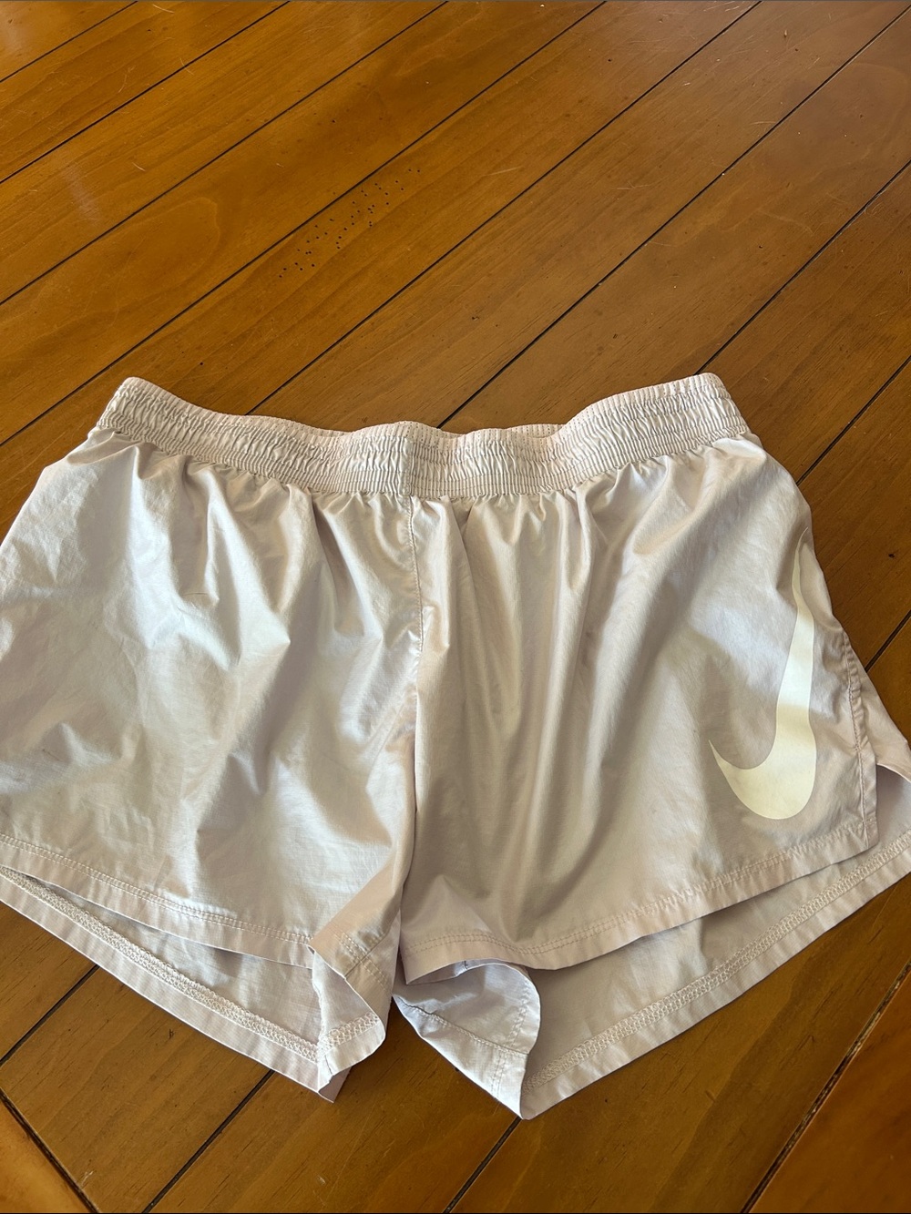 Nike Women’s Light Lavender Athletic Shorts White Swoosh Medium
